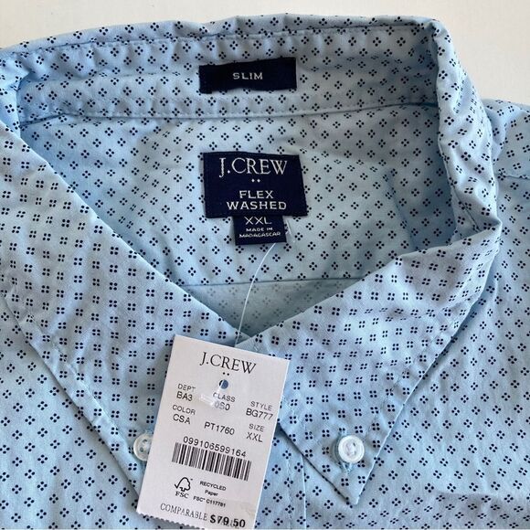 J. Crew Slim printed flex casual LS shirt - Picture 5 of 9